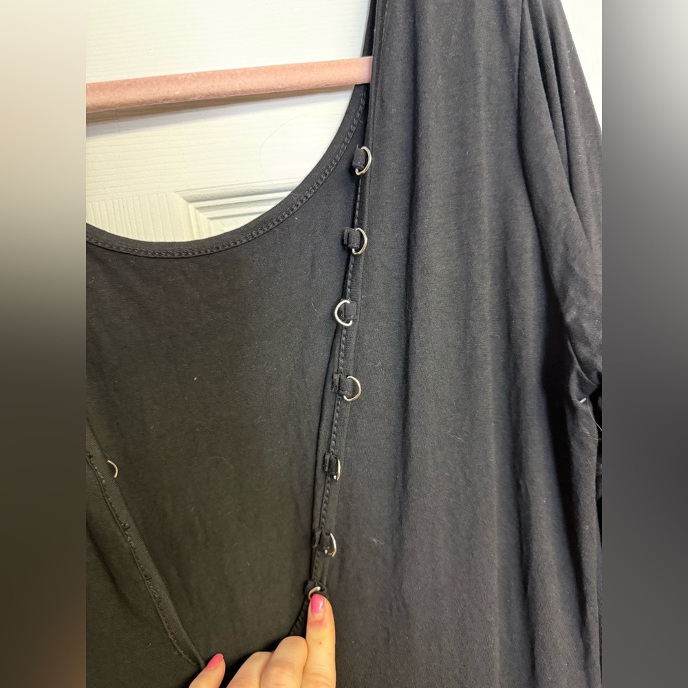Amazon Flowy Witchy Women's Black Lace Back Maxi Dress Size XXL New - Picture 3 of 6